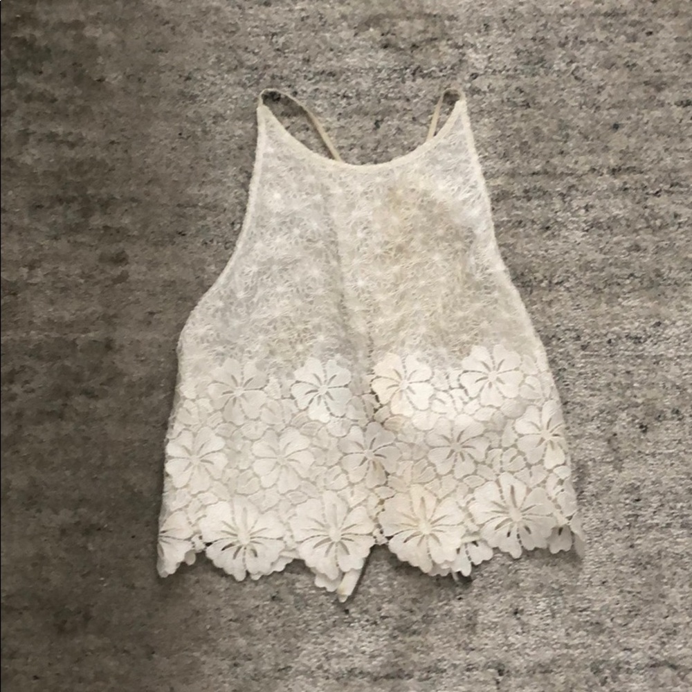 Alice and Olivia  crop shirt